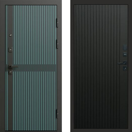 Входная дверь Termo-door Граунд velutto verde - FLAT Черный кварц