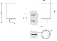 Gessi 316 Стакан 54707239 сталь браш схема 2