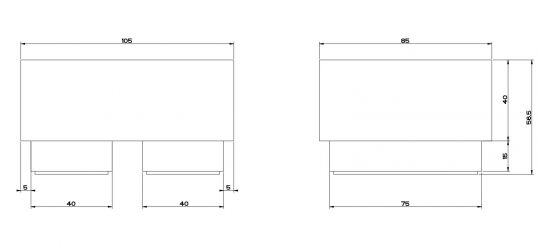 Белая мыльница Gessi Rettangolo с различными отделками 20825031 хром схема 2