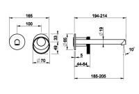 Смеситель для раковины Gessi Anello 63383031 хром схема 2