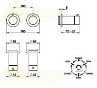 Смеситель для ванны c душем Gessi Anello 63335031 хром схема 2