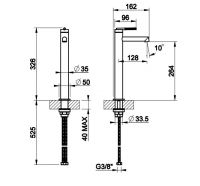 Смеситель для раковины Gessi Ingranaggio 63504031 хром схема 2