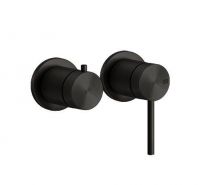 Качественный двухпозиционный смеситель для ванны и душа Gessi 316 54077299 черный матовый схема 1