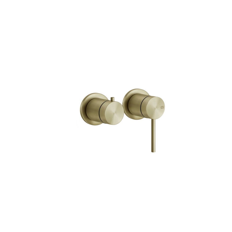 Изображение Качественный двухпозиционный смеситель для ванны и душа Gessi 316 54077727 латунь браш PVD