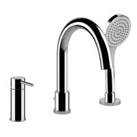 Смеситель для ванной Gessi Emporio Via tortona с 3 отверстиями и шлангом 1,50м 18637 схема 1