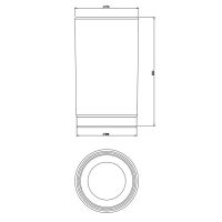 Стакан Gessi Emporio Accessories стеклянный 38833149 Finox Nickel Brushed схема 2