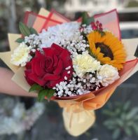 Букет с подсолнухом "День Знаний"