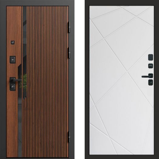 Входная дверь Termo-door Флекс Дуб - Лучи Белый