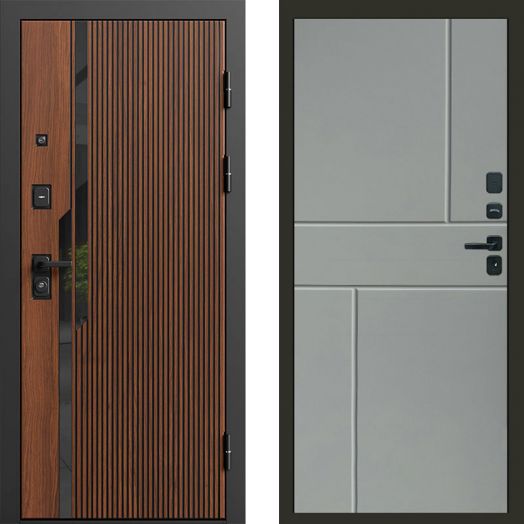 Входная дверь Termo-door Флекс Дуб - Горизонт Грей софт