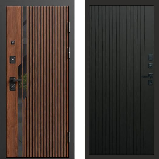 Входная дверь Termo-door Флекс Дуб - FLAT Черный кварц