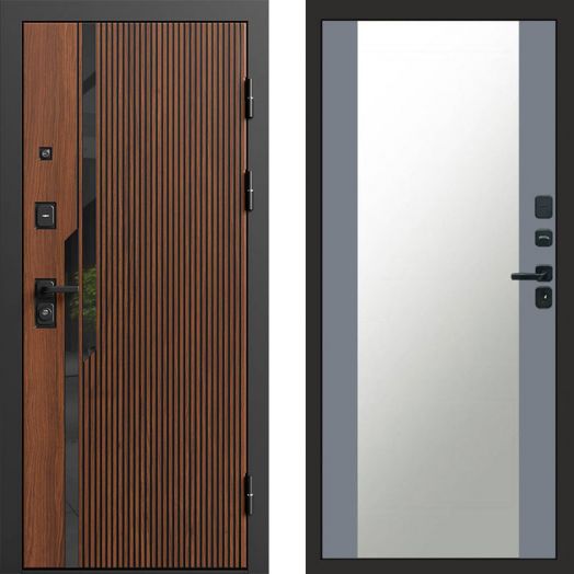 Входная дверь Termo-door Флекс Дуб - Зеркало Грей софт
