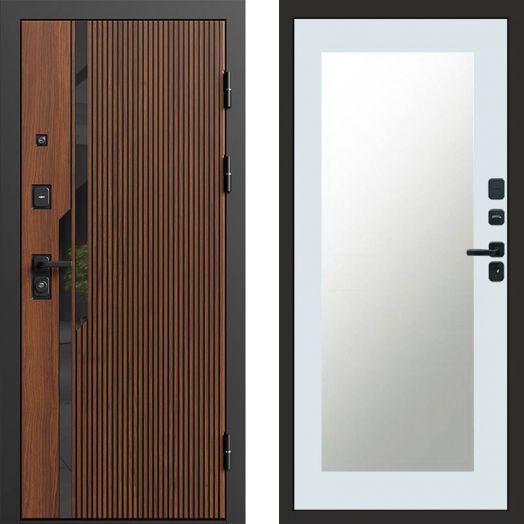 Входная дверь Termo-door Флекс Дуб - Зеркало триумф Белый софт