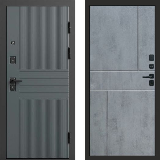 Входная дверь Termo-door Селект Графит - Горизонт Бетон темный