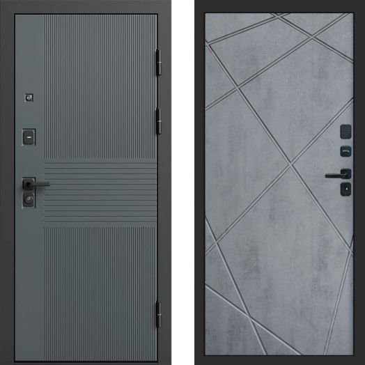 Входная дверь Termo-door Селект Графит - Лучи Бетон темный