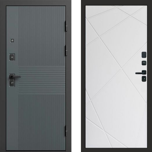 Входная дверь Termo-door Селект Графит - Лучи Белый