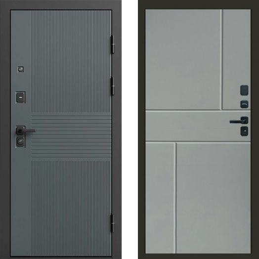 Входная дверь Termo-door Селект Графит - Горизонт Грей софт