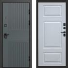 Входная дверь Termo-door Селект Графит - Лион Белый софт