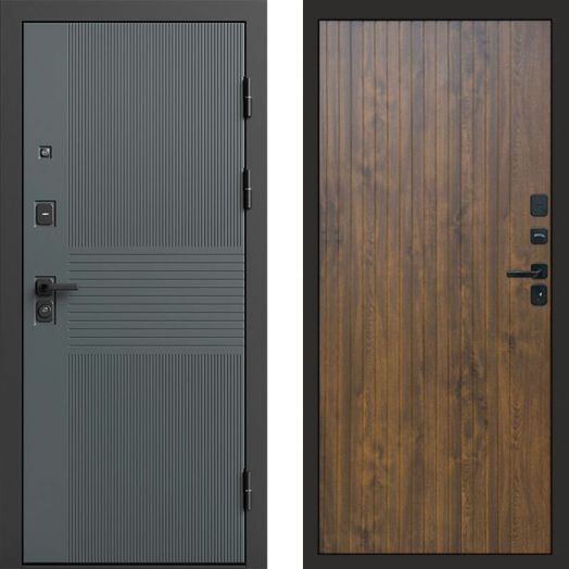 Входная дверь Termo-door Селект Графит - FLAT Дуб