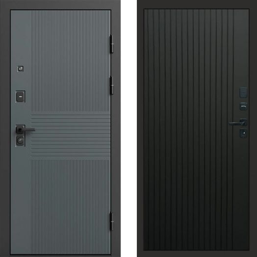 Входная дверь Termo-door Селект Графит - FLAT Черный кварц