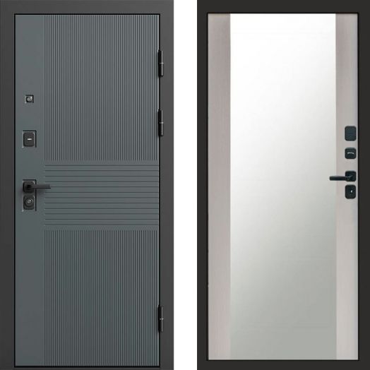 Входная дверь Termo-door Селект Графит - Зеркало Лиственница
