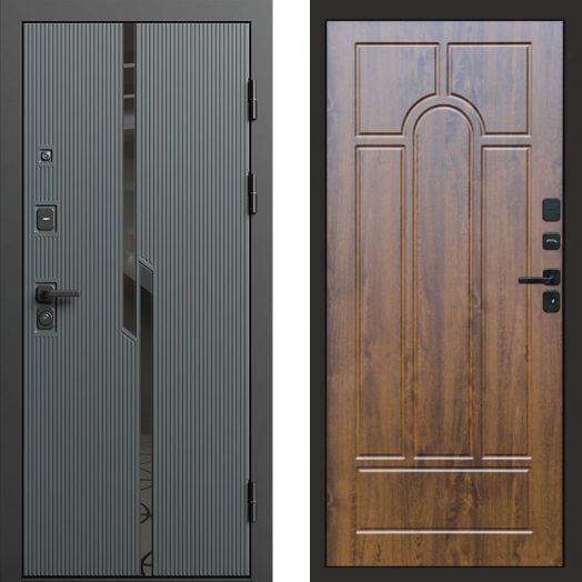 Входная дверь Termo-door Прайм Графит - Арка Дуб