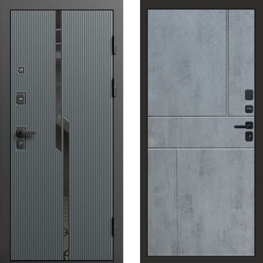 Входная дверь Termo-door Прайм Графит - Горизонт Бетон темный