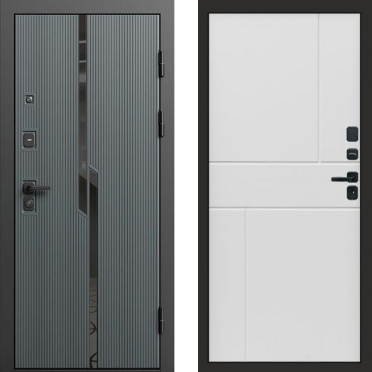 Входная дверь Termo-door Прайм Графит - Горизонт Белый