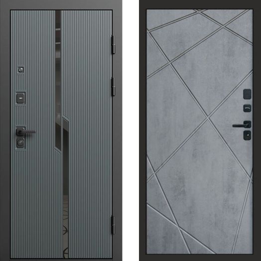 Входная дверь Termo-door Прайм Графит - Лучи Бетон темный