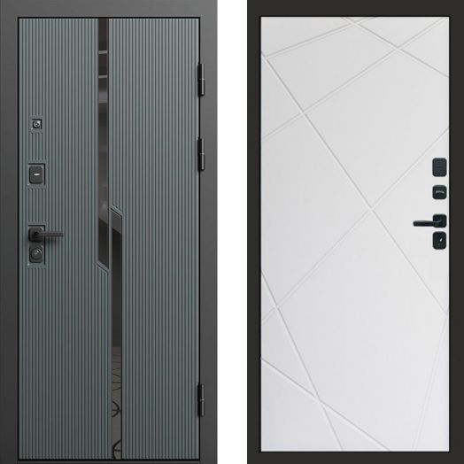 Входная дверь Termo-door Прайм Графит - Лучи Белый