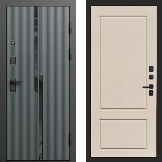 Входная дверь Termo-door Прайм Графит - Марсель Слоновая кость