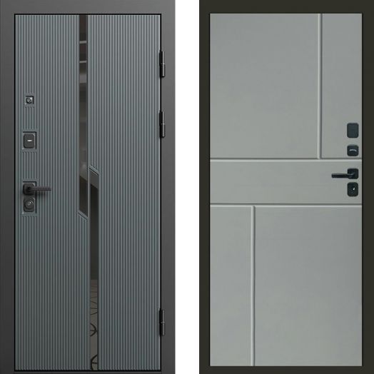 Входная дверь Termo-door Прайм Графит - Горизонт Грей софт