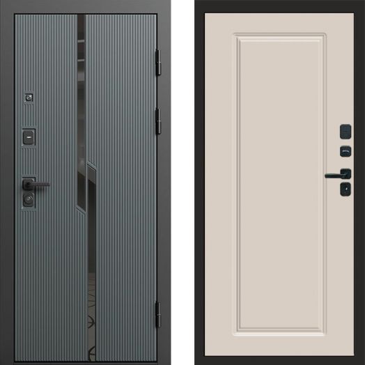 Входная дверь Termo-door Прайм Графит - Гранд Слоновая кость