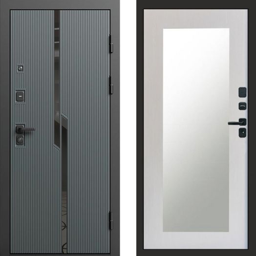 Входная дверь Termo-door Прайм Графит - Зеркало триумф Лиственница