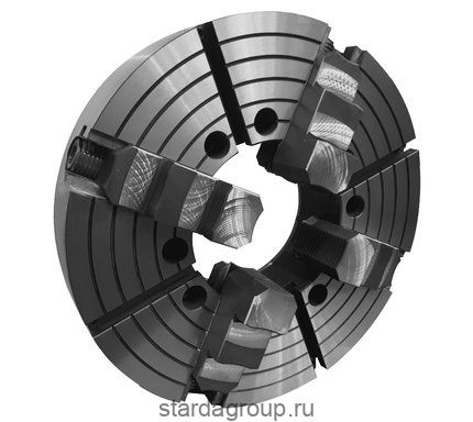Токарный патрон с независимым перемещением кулачков и увеличенным проходным отверстием ПТ4Н-630.270