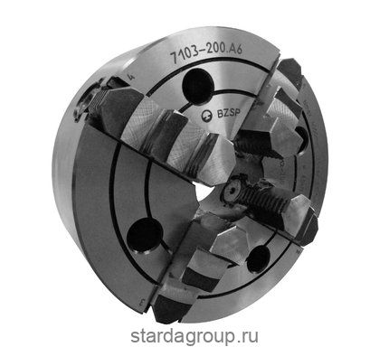Токарный патрон с независимым перемещением кулачков 7103-200.А6