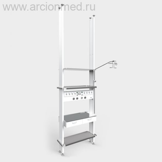 Консоль напольная медицинская с креплением пол-потолок (стойка)