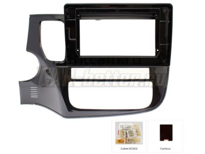 Рамка переходная и проводка Mitsubishi Outlander 2012-2020 для Ownice, Teyes, Mekede (OL-1633)