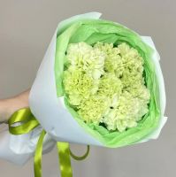 Монобукет из зеленых диантусов
