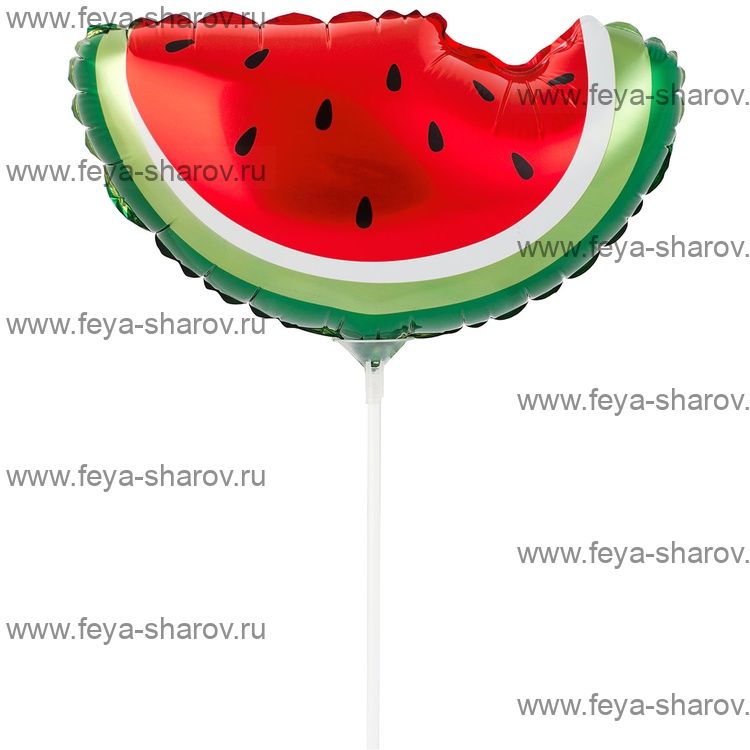 Мини шар на палочке долька арбуза (32.5 см)