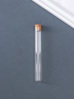 Колбочка для хранения с пробкой, стекло, для творчества и декора, 1.2?1.2?10 см