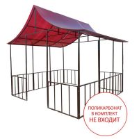 Беседка для дачи «Лотос», 3.0?3.0?2.8 м, металл, разборная, под поликарбонат