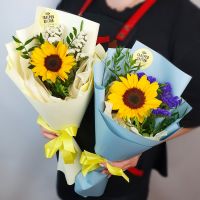 Мини букет с подсолнухом