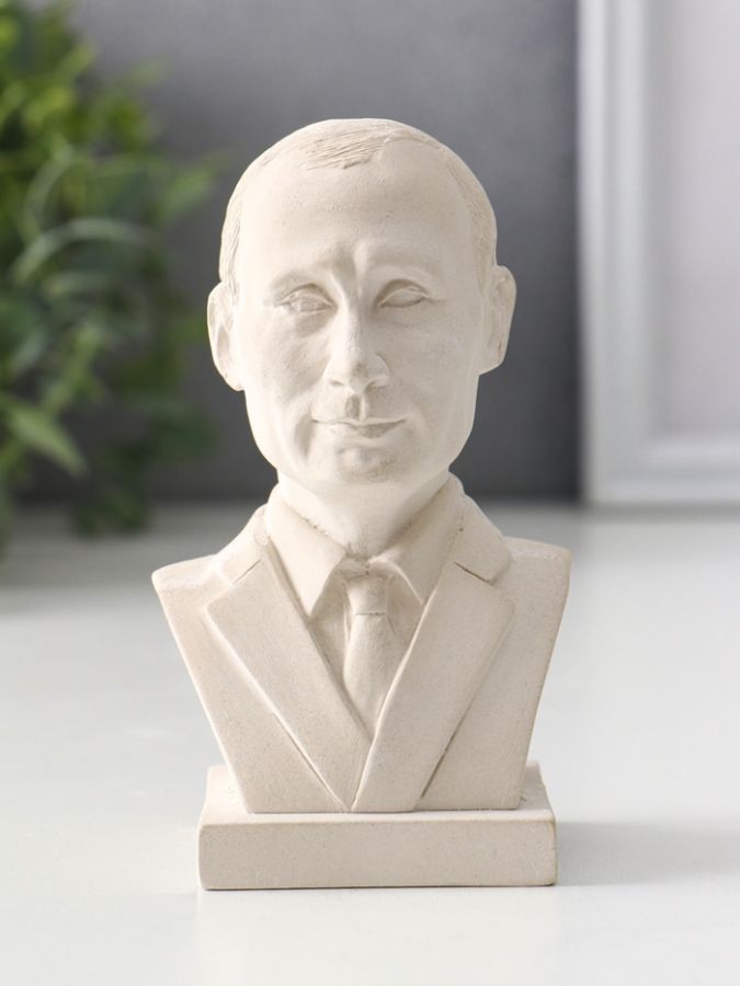 Бюст «Путин В.В.», фигурка гипс, 11?6.5?5.5 см, белый
