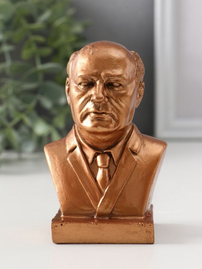 Бюст «Горбачёв», фигурка гипс, 10.5?6.5?5 см, бронза