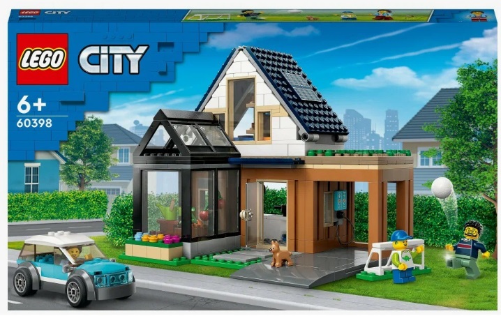 Конструктор LEGO 60398 City Семейный дом и электромобиль, 462 детали