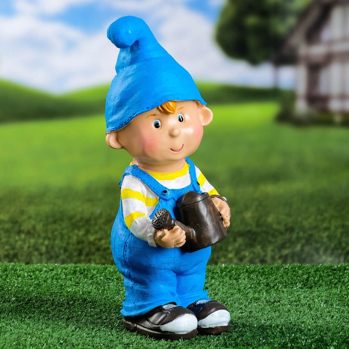 Садовая фигура из полистоуна «Мальчик с лейкой», 12?13?33 см