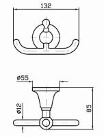 Zucchetti Agora classic вешалка в ванную ZAD450 схема 2