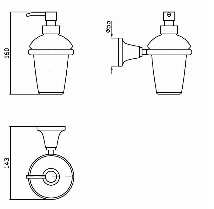 Zucchetti Agora classic диспенсер для жидкого мыла ZAD415 ФОТО
