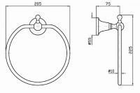 Zucchetti Agora classic кольцо для полотенец ZAD425 схема 2