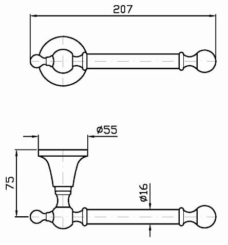 Zucchetti Agora держатель для туалетной бумаги ZAD430 схема 2